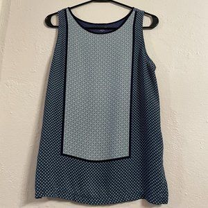 Loft, blue block blouse, XS